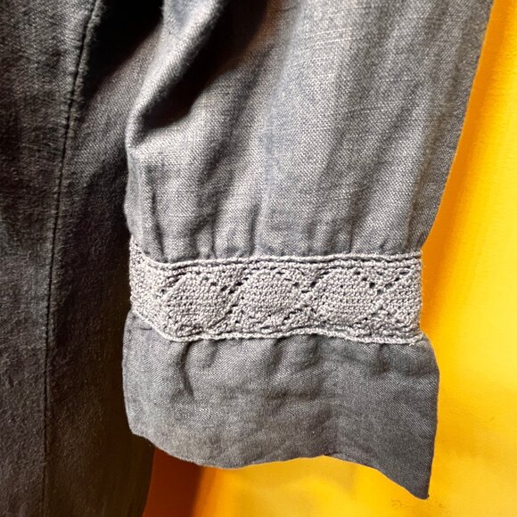 John P. Collection 100% Linen Knee Length Loose Shift Dress Lagenlook Size Small - Picture 3 of 9